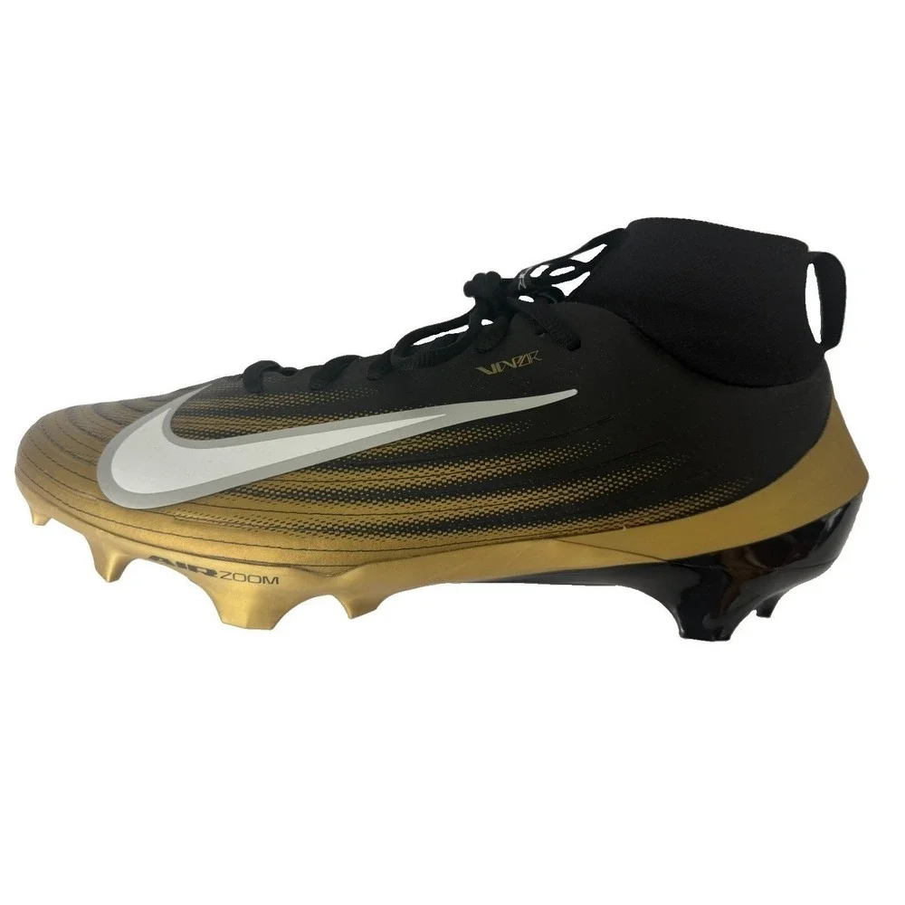 Nike Vapor Pro 1 Men Football Cleats FB3298-301 Black/white Metallic Gold SZ 13